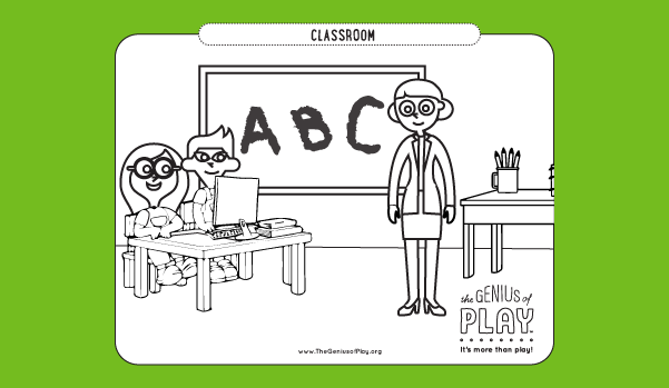 Classroom Coloring Sheet