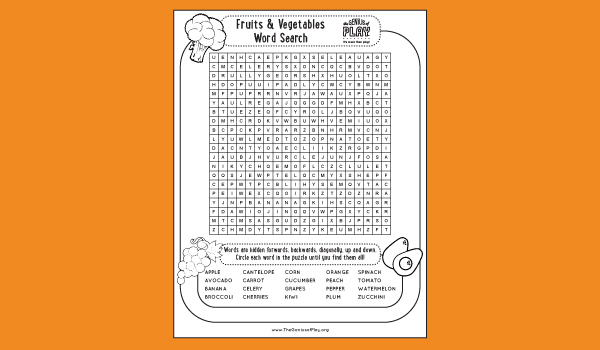 Fruits & Vegetables Activity Sheet