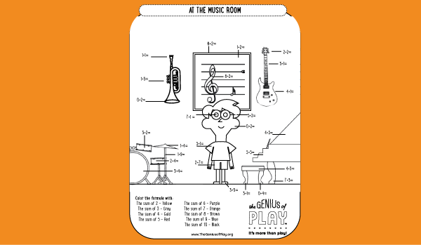 Music Room Coloring Sheet