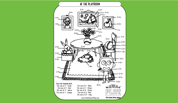 Playroom Coloring Sheet