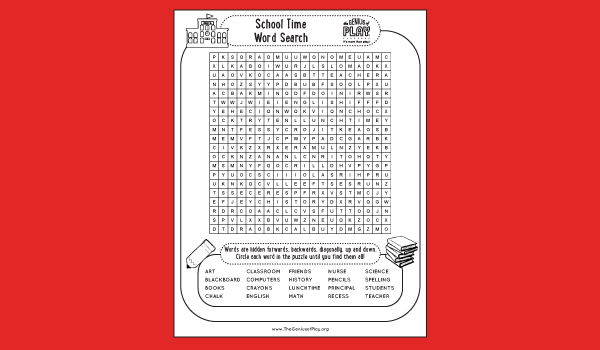 School Time Activity Sheet