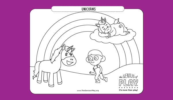 Unicorns Coloring Sheet